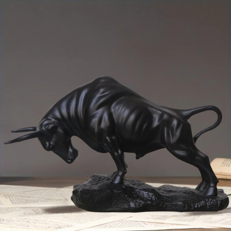 Vigorous Charging Bull Sculpture