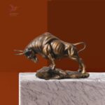 Vigorous Charging Bull Sculpture