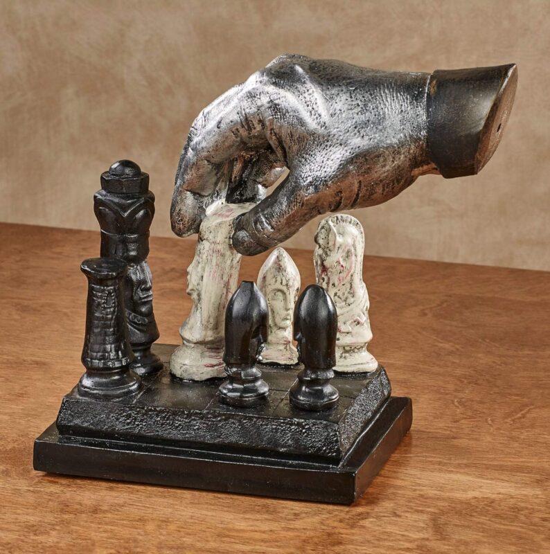 CHECKMATE HANDCRAFTED CHESS SCULPTURE