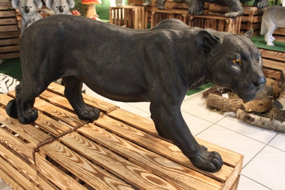 Wild Black Panther Art Sculpture