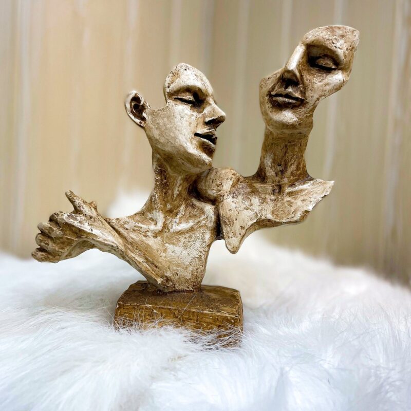 STRENGTH OF EXPRESSION NORDIC ABSTRACT FACES SCULPTURE