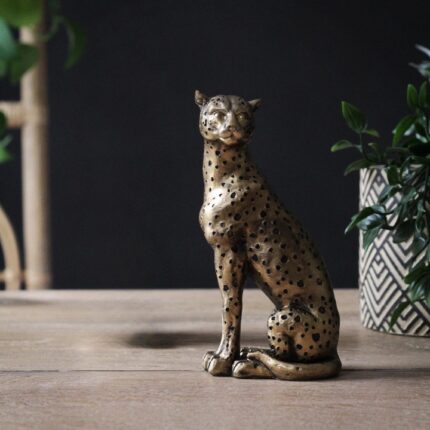 AUREATE HUNTER LEOPARD SCULPTURE