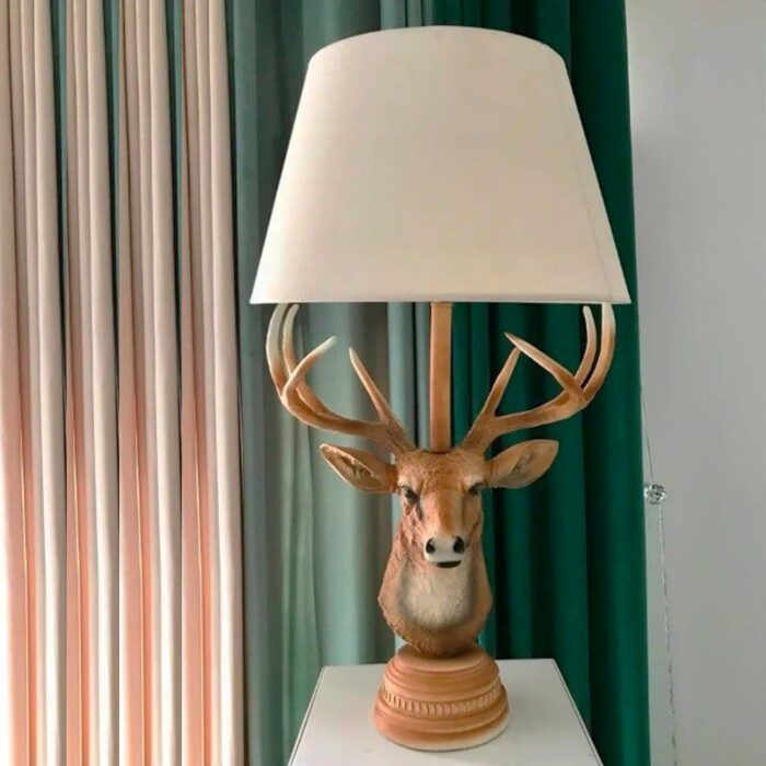 The Deer Face Lamp Sculpture