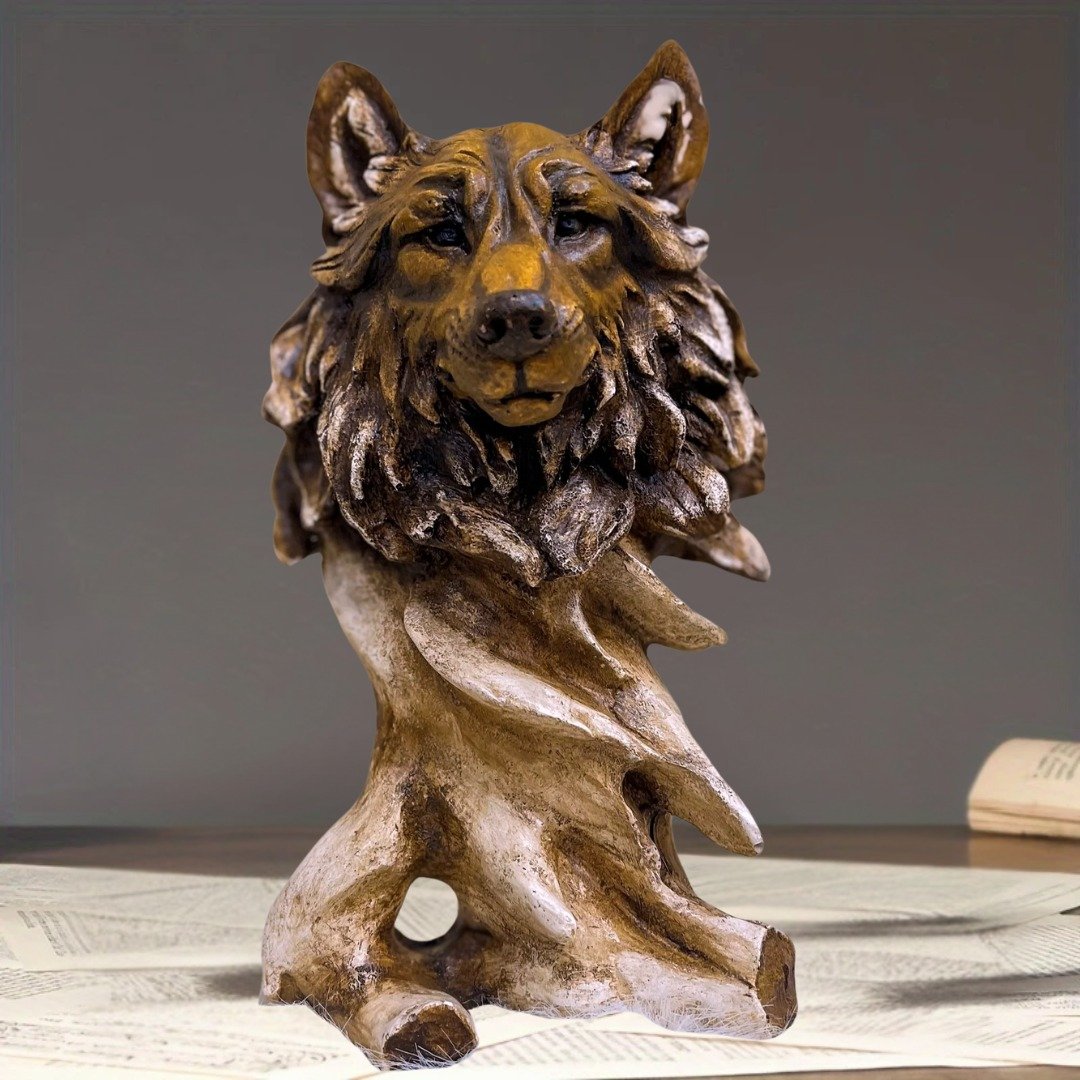 a70 WOO WOO WOLF SCULPTURE