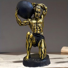 HERCULES STATUE WITH HEAVY BALL SYMBOL OF STRENGTH