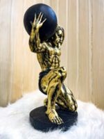HERCULES STATUE WITH HEAVY BALL SYMBOL OF STRENGTH