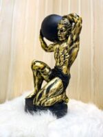 HERCULES STATUE WITH HEAVY BALL SYMBOL OF STRENGTH
