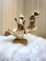 SERENITY IN EMBRACE NORDIC ABSTRACT COUPLES SCULPTURE