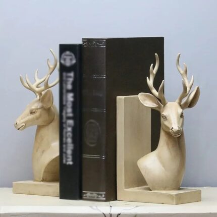 DEER HEAD BOOKENDS