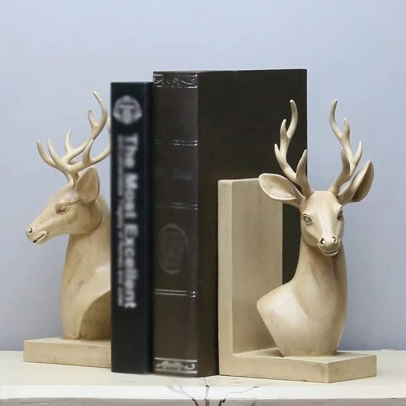 DEER HEAD BOOKENDS