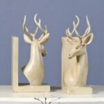DEER HEAD BOOKENDS