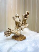 SERENITY IN EMBRACE NORDIC ABSTRACT COUPLES SCULPTURE