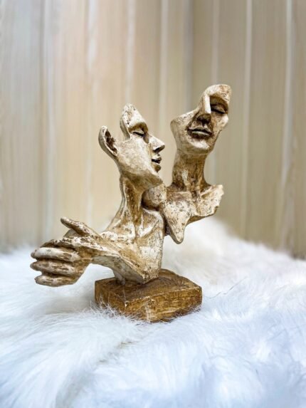 SERENITY IN EMBRACE NORDIC ABSTRACT COUPLES SCULPTURE