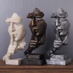 MUTED WITNESS FACE SCULPTURE - SET OF THREE
