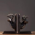 DEER HEAD BOOKENDS