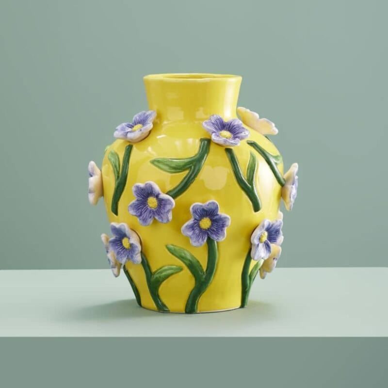 VASE WITH FLOWERS PRINTEMPS YELLOW