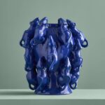 VASE WITH MICE MOUSE BLUE