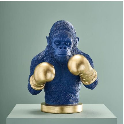 MONEY BOX GORILLA ROCKY BLUE-GOLD