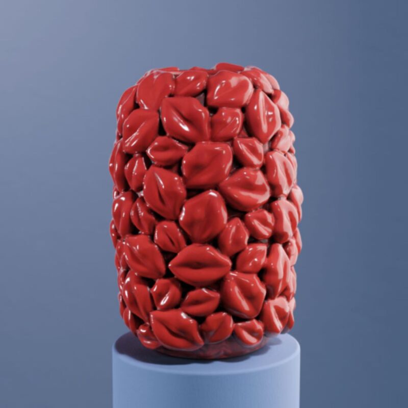 VASE LIPS RED