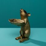 DECORATIVE FIGURINE RAT RUDI RATTE GOLD