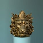 FLOWER POT LION CLARENCE GOLD