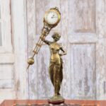 AMAZING BRONZE AND METAL CLOCK SCULPTURE