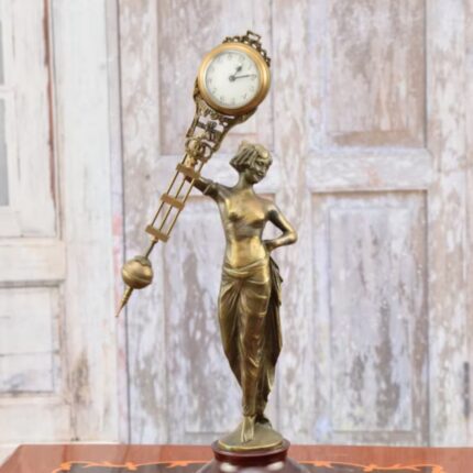 AMAZING BRONZE AND METAL CLOCK SCULPTURE