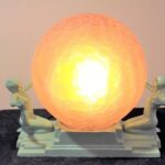FRANKART ART DECO EMBRACING NYMPHS ACCENT LAMP