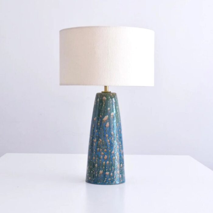 HANDMADE CERAMIC DRIP GLAZED TABLE LAMP DEBARRO DE BARRO