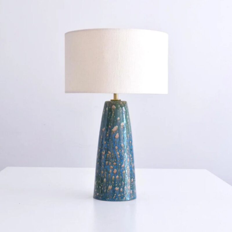 HANDMADE CERAMIC DRIP GLAZED TABLE LAMP DEBARRO DE BARRO