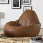 COMFY LEATHER BEAN BAG CONE
