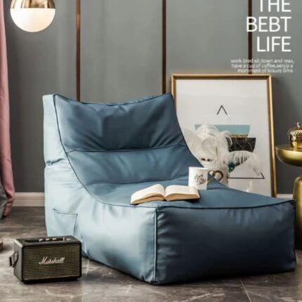 HIGH BLUE BEAN BAG SOFA SET
