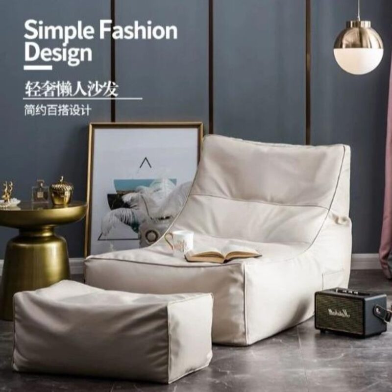 RICE WHITE BEAN BAG SOFA SET
