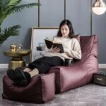 SOFT PURPLE BEAN BAG SOFA SET