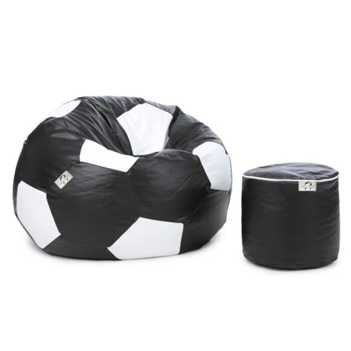 THE KICKBACK FOOTBALL BEAN BAG WITH FREE FOOT STOOL