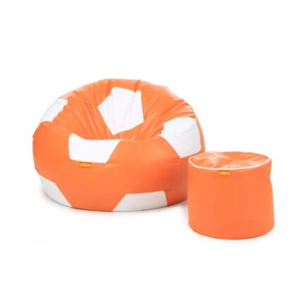THE KICKBACK FOOTBALL BEAN BAG WITH FREE FOOT STOOL