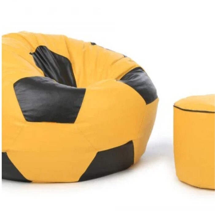 THE KICKBACK FOOTBALL BEAN BAG WITH FREE FOOT STOOL