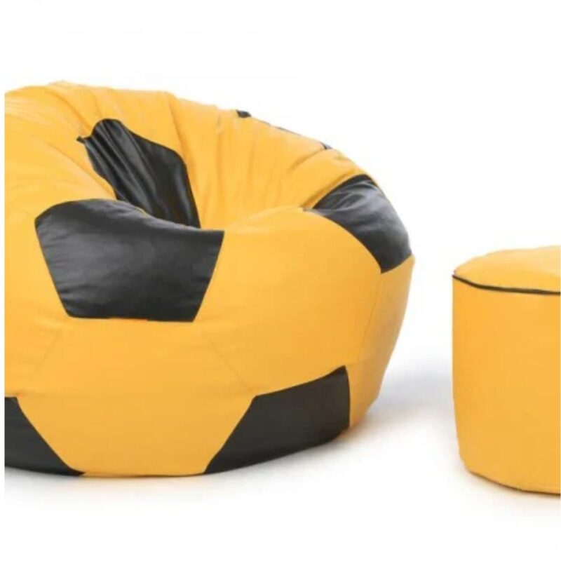 THE KICKBACK FOOTBALL BEAN BAG WITH FREE FOOT STOOL