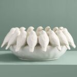 BOWL WITH BIRDS WHITE