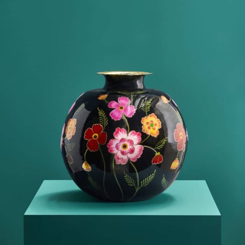 VASE LOREA M BLACK