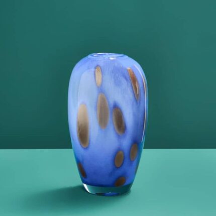 VASE VALENTINA S BLUE-GOLD