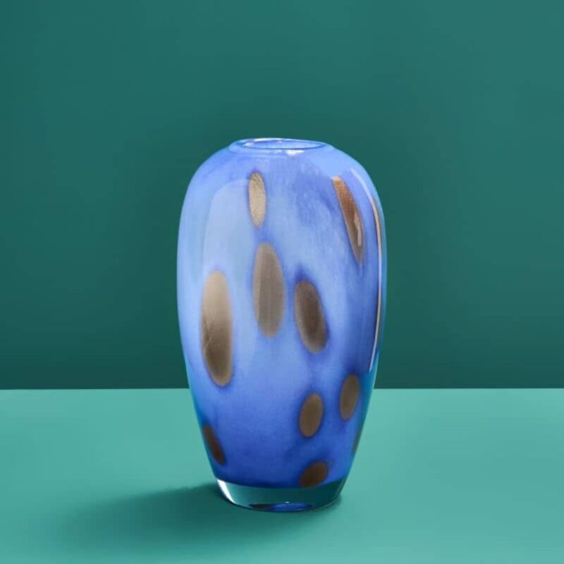 VASE VALENTINA S BLUE-GOLD
