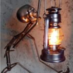 METAL SKELETON WITH OIL LAMP