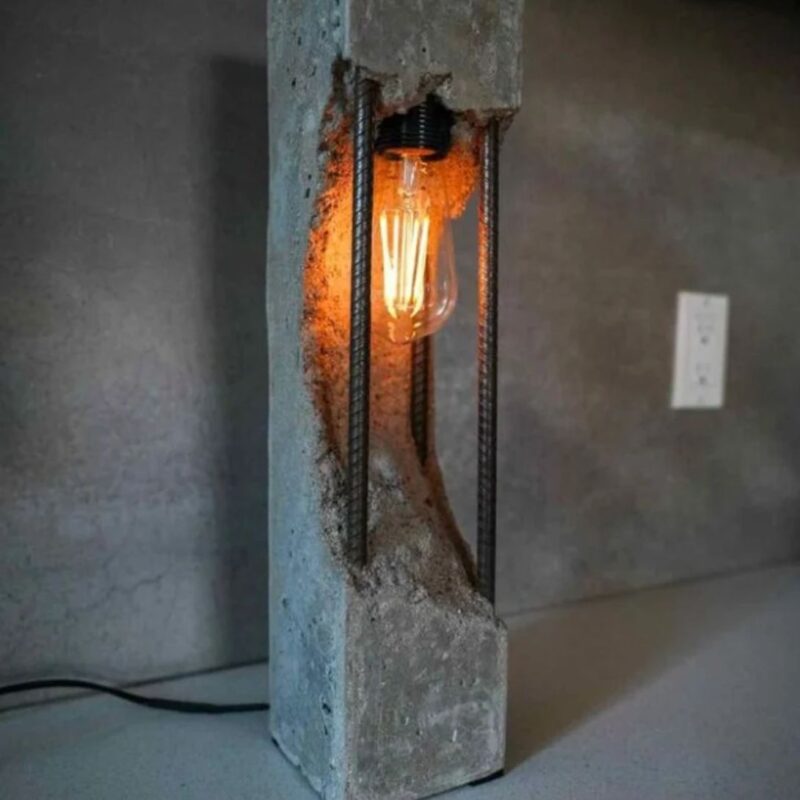 DECAYING CONCRETE LAMP