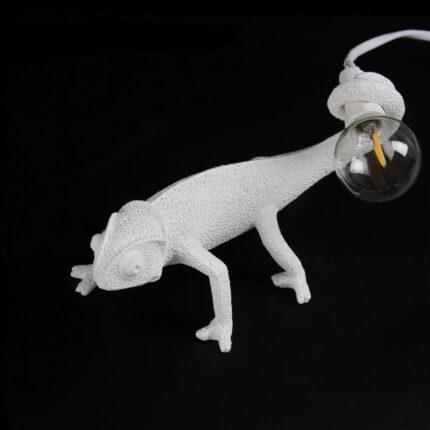 RESIN LIZARD TABLE LAMP 7.5"