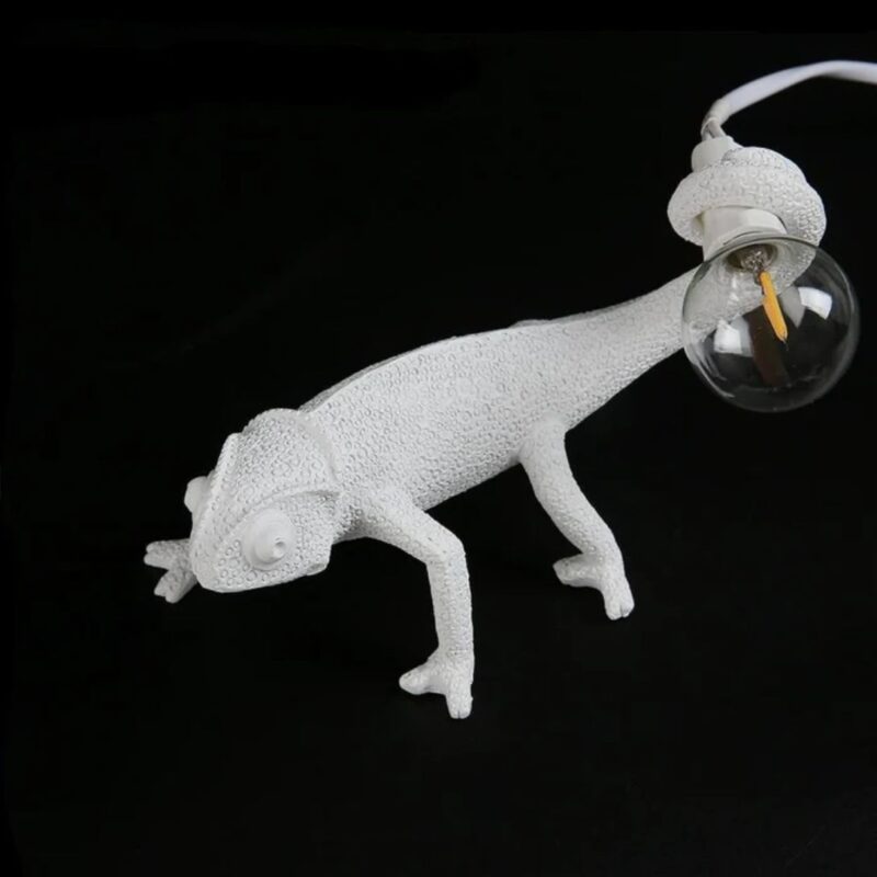 RESIN LIZARD TABLE LAMP 7.5"