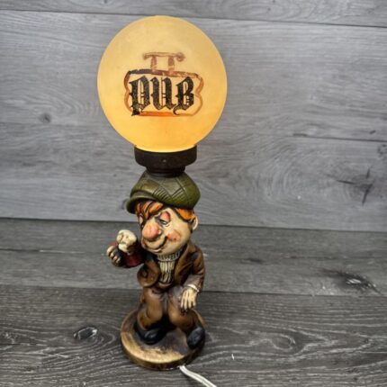 VINTAGE ENESCO DRUNK DRUNKEN MAN HOBO PUB LAMP