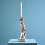 CANDLESTICK PARROT NIO PINK-GOLD-WHITE VINTAGE-ECCENTRIC DECORATION
