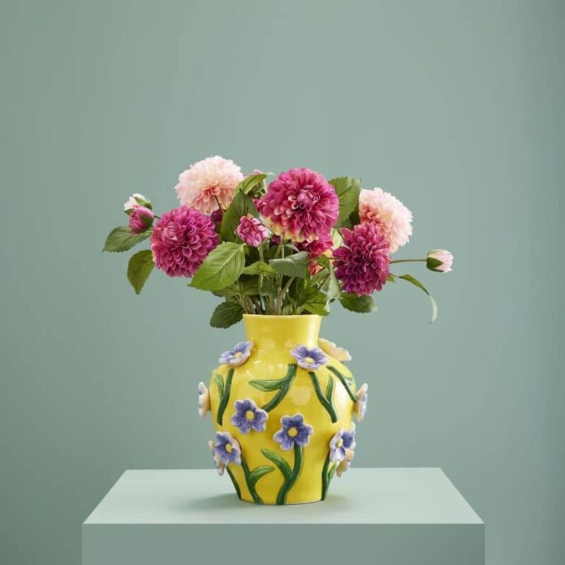 VASE WITH FLOWERS PRINTEMPS YELLOW