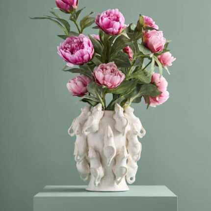 VASE WITH MICE MOUSE WHITE